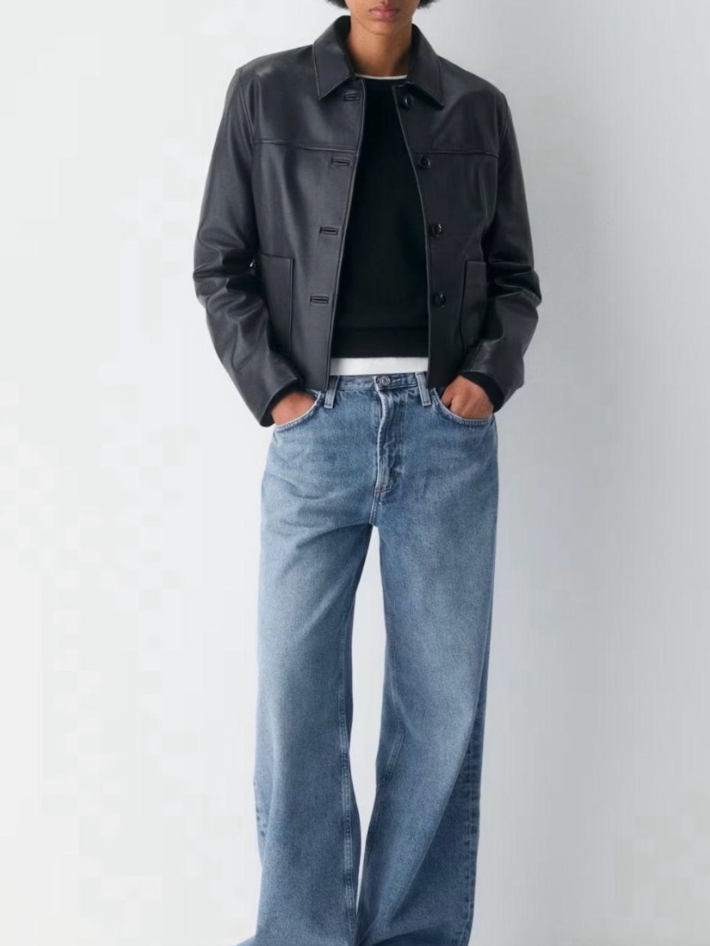 AGOLDE Keira Baggy Wide Leg Jeans in Downtown Wash – Size 30